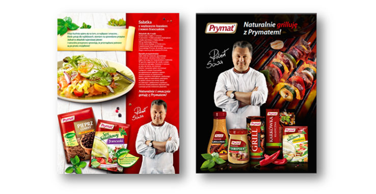 Publikacje prasowe promujące markę Prymat