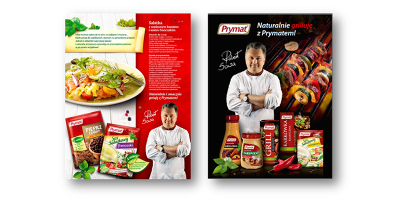 Publikacje prasowe promujace marke Prymat