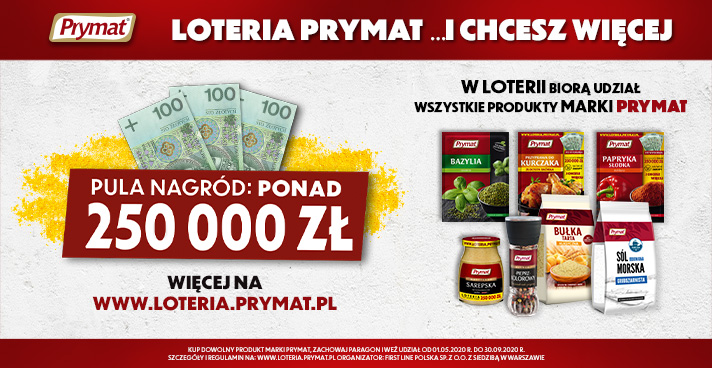 Loteria marki Prymat z pulą 250 tys. zł